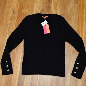 Vilagallo Black Sweater with Star Details